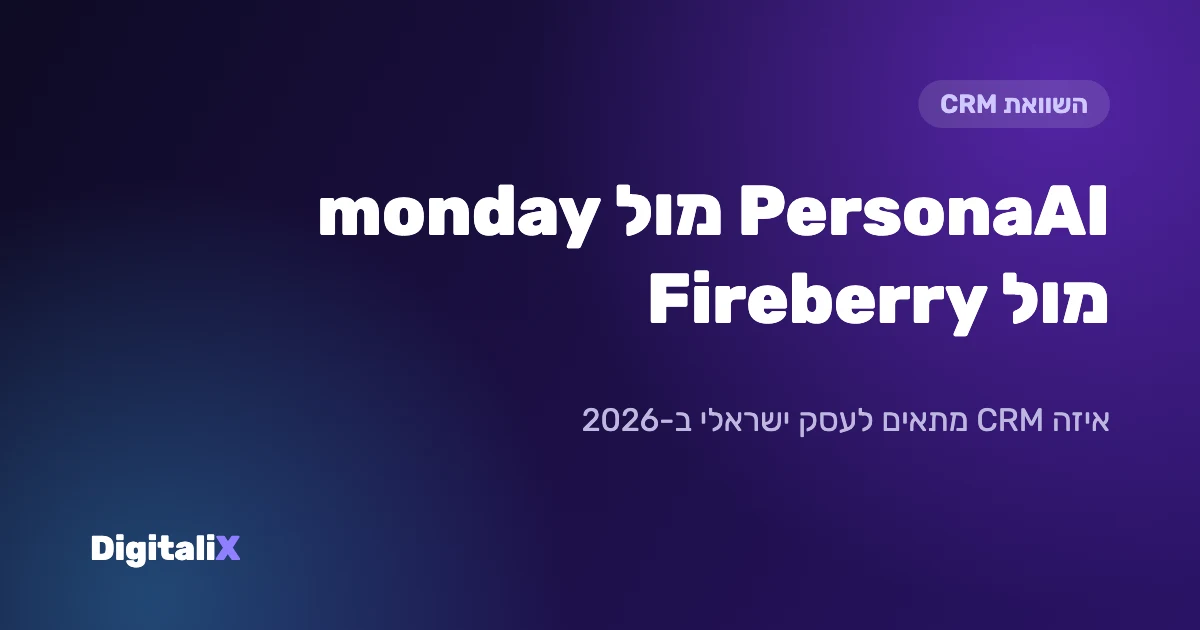 השוואת PersonaAI CRM מול monday CRM מול Fireberry
